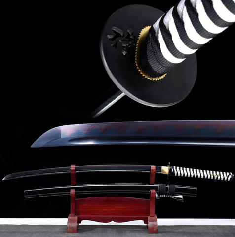 Onmyōdō Black Carbon Steel Katana Samurai Sword